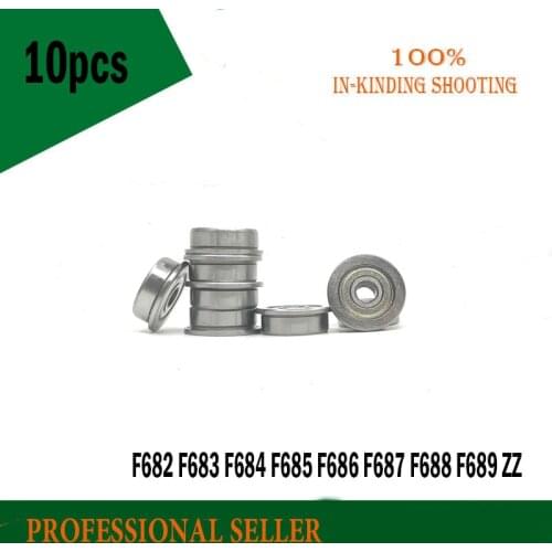 10PCS F682ZZ ABEC-1 Flange Bearing 2x5x2.3 mm Flanged F682 ZZ full Ball Bearings