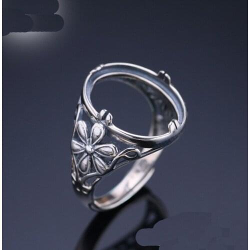 13*16mm 925 STERLING SILVER women Semi Mount Bases Blanks base blank Pad VINTAGE rings rings Setting set jewelry diy A4937