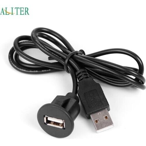 2m PC Car Dash Board Mount USB 2.0 Male To Female Socket Extension Panel Cable Feb8