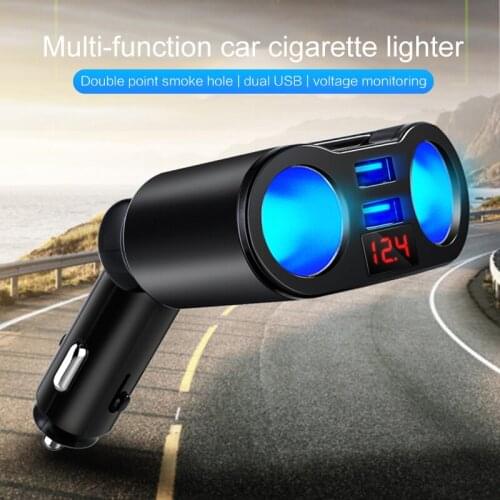 3 In 1 USB Car Charger Car Cigarette Lighter 5V 3.1A Car Universal Rotating Quick Charge For IPhone Samsung Xiaomi Huawei Phone