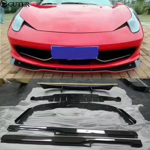 458 Carbon fiber front lip rear lip diffuser rear spoiler wing for Ferrari 458 AUTO VELOCE Car body kit 2012