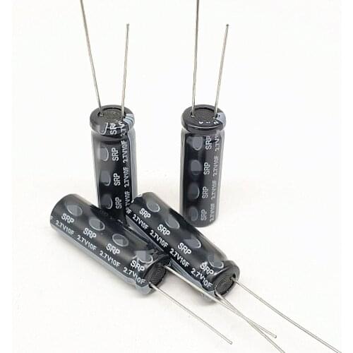 5pcs 2.7V 10F SRP Series High Current Toy Power Supply 2.7V10F Driving recorder capacitor