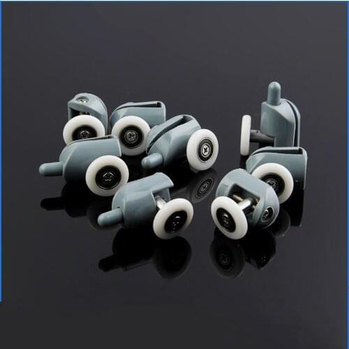 8pcs Shower Door Roller Runners Wheels Plastic Pulley 25mm Diameter Shower Glass Door Roller