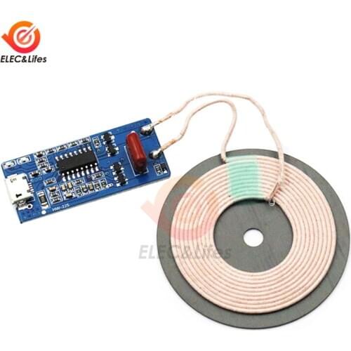 5V 1A 5W Qi Wireless Charging Transmitter Module Support WPC Standard Wireless Receiver FOD Detection Fast Charger with Coil