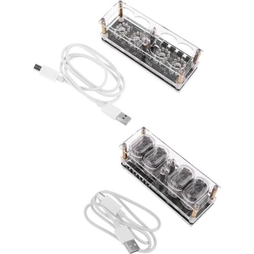 IN-12 Glow Tube Clock 7Color RGB DS3231 IN12 Nixie Tube Clock Steampunk Decor F1FC