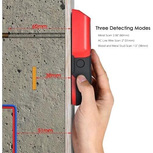 KKmoon Wall Detector LCD Digital Wood Studs Center Finder Metal and AC Cable Live Wire Scanner Warning Detection Stud Finder