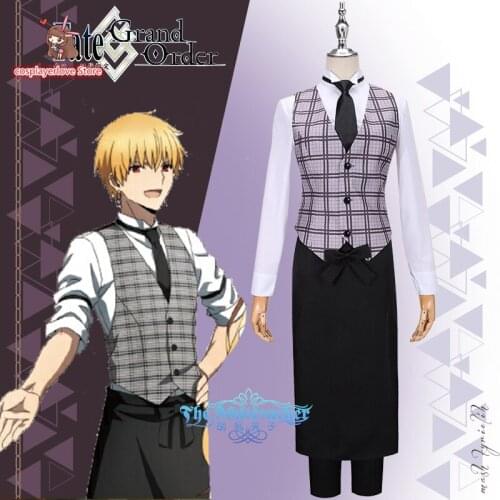 Fate/Grand Order FGO Gilgamesh Sweets Paradise Coffee Maid costume Cosplay Custom Made costume Halloween Christmas Costume