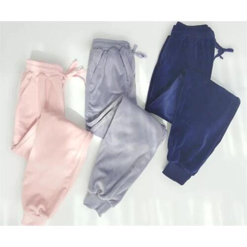 Flannel Cotton Pajama Pants Women Sleepwear Plus Size Lounge Sleep Bottoms Home Vintage solid Pyjama Underwear Trousers Pant