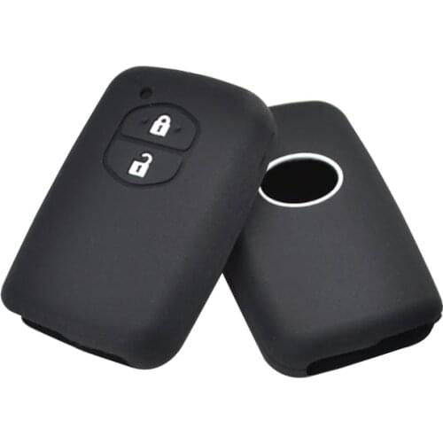 Silicone Car Key Case For Toyota Aqua RAV4 Land Cruiser Camry Prado Corolla Prius Cover Keyless Remote Fob 2 Button 2013 2014
