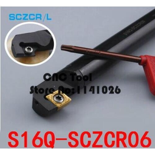 S16Q-SCZCR06 Cutter Turning Tools Lathe Machine Turning Tools Set Internal Turning Tool CNC Turning Tools, Internal Boring Bar