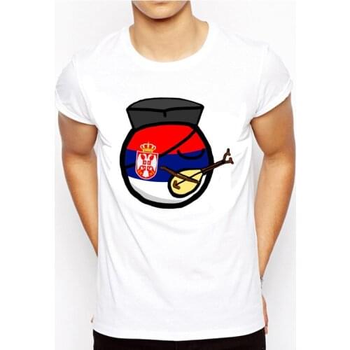 Serbia T Shirt men Summer fashion High Quality t-shirt casual white print O-Neck print male men top tees