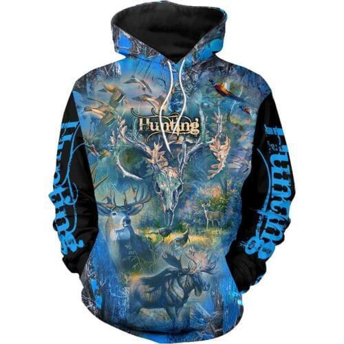 Camo AMO HUNTING ANIMALS deer ART 3D Hoodies Hoodie Men Women New Fashion Hooded Sweatshirt Long Sleeve casual Pullover-9