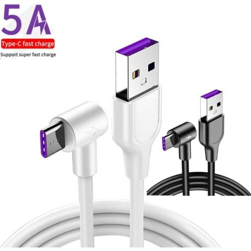 5A USB C Cable For Xiaomi Redmi Note 10 USB Type C 5A Super Fast Phone Charging Cord For Huawei P40 Pro Type C Charger USB C