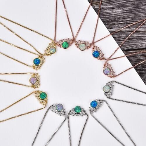 KAMAF new animal crab opal adjustment bracelet 22cm ladies party gift jewelry copper material plated color