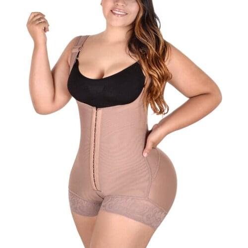 Shapewear Women Faja Hombre Wide Shoulder Strap Stitching Lace Full Stitched Lace Body Shapewear