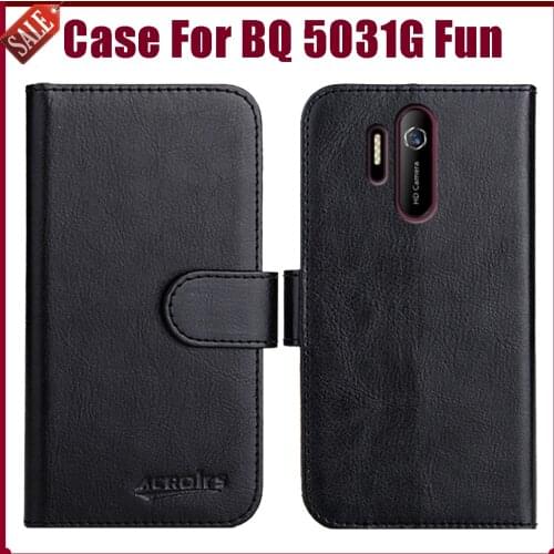 Hot! BQ 5031G Fun Case 5" Fashion 6 Colors Flip Soft Leather Wallet Protective Cover For BQ 5031G Fun Case Phone Bag