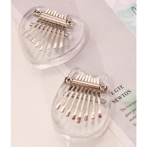 8-Tone Transparent Faux Crystal Mini Thumb Piano Cute Musical Instrument Gift Mini Thumb Piano Musical Instrument Gift