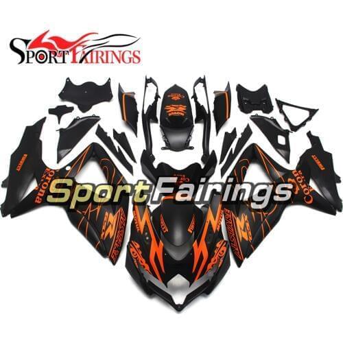 Motorcycle ABS Fairing Kits For Suzuki GSXR 600 750 K8 2008 2009 2010 Year 08-10 Fairing Motorbike Cowling Matte Black Orange