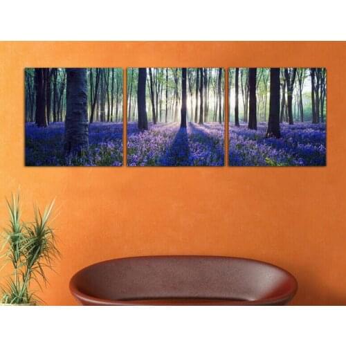 2016 New Painting Lavender Flowers Modern Wall Painting Home Decorative landscape Art Picture Paint on Canvas Cuadros Decoracion