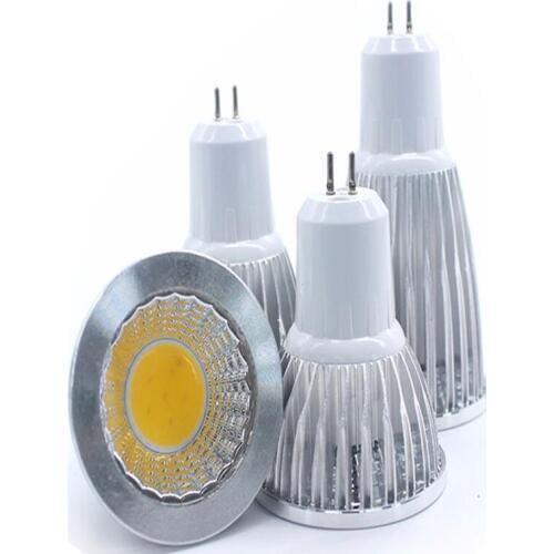 New High Power Lampada Led MR16 GU5.3 COB 9w 12w 15w Dimmable Led Cob Spotlight Warm Cool White MR 16 12V Bulb Lamp GU 5.3 220V