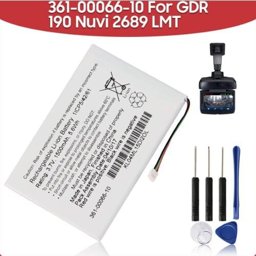 Original Replacement Battery 361-00066-10 For Garmin GDR 190 Nuvi 2689 LMT 1500mAh Car GPS Battery