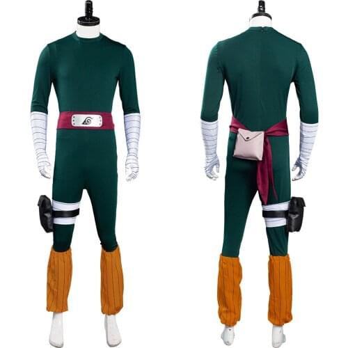 Rock Lee Cosplay Costume Jumpsuit Outfit Uniform Halloween Carnival Suit