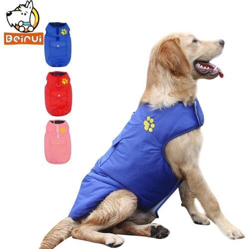 Waterproof Dog Vest Jacket Two Side Clothes Puppy Pet Clothing Warm Winter Dogs Coat For Small Medium Large Dogs
