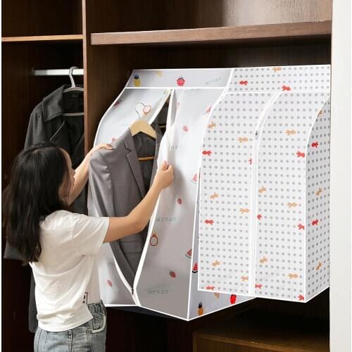 1pc Large Garment Bag Non-woven Fabric Dust Cover Cloth Hanging Organizer Wardrobe Closet Storage Bags Clothing Covers
