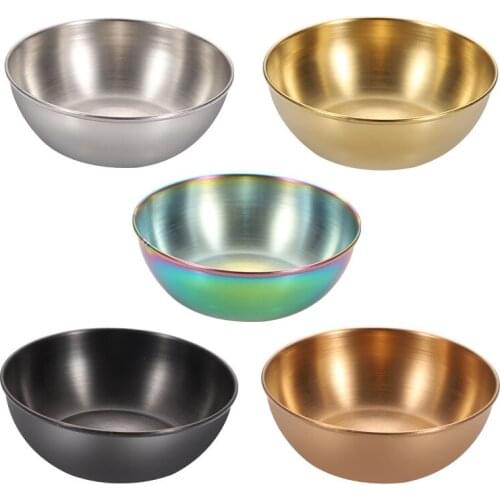100Pcs Stainless Steel Seasoning Sauce Dish Food Dipping Bowls Round Seasoning Tray Sushi Vinegar Soy Saucer Appetizer Plates