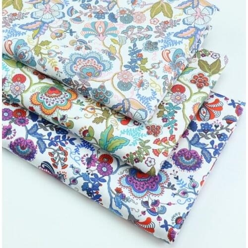 160cm*50cm Retro Dark flowers cotton fabric DIY bedding apparel dress patchwork fabric kids handwork cotton cloth tecido