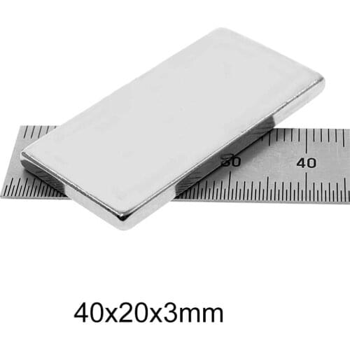 2/5/10/30PCS 40x20x3 Block Powerful Magnet Thickness 3mm magnet for crafts 40x20x3mm Strong Permanent Magnet sheet 40*20*3 mm