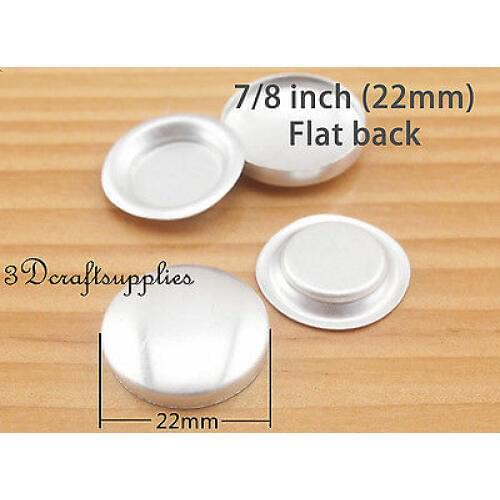 50 sets of cover buttons 7/8 inch ( 22 mm) Size 36 Self cover buttons Flat back