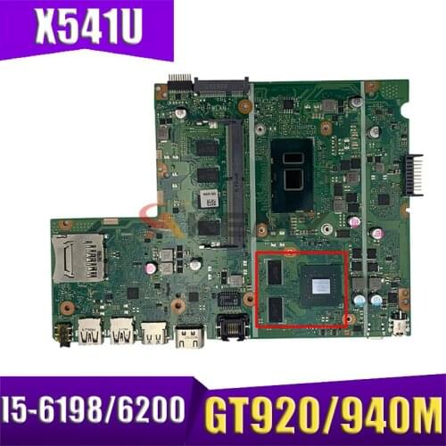 Akemy I5-6198/I5-6200 CPU GT920/940M 4GB For Asus X541U X541UJ X541UV X541UVK X541UQ X541UQK X541UA X541UAK notebook motherboard