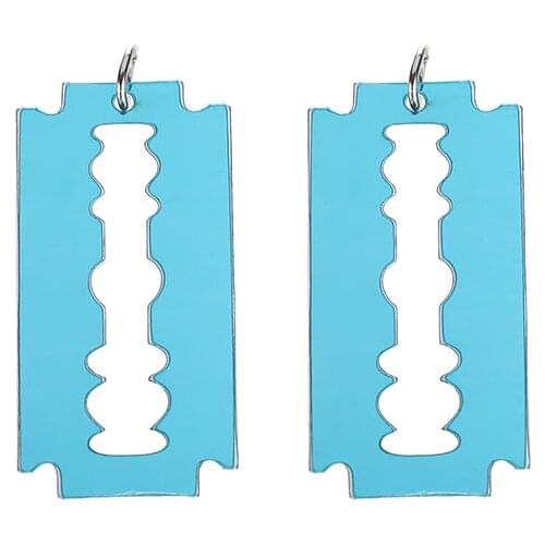 10Pcs Acrylic Razor Charms Punk Blade Crafts Pendant Jewelry Findings and Components for Necklace Earring Keychain Diy