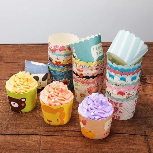 50Pcs Cupcake Paper Cup For Wedding Party Caissettes Cupcake Liner Baking Cup Tray Cake Pastry Wrapper Case