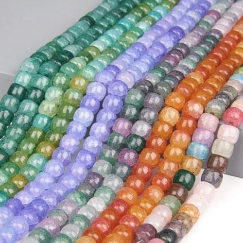 10*8mm Natural Flower Agates Column Beads Gemstones Agates Stone Cylinder Beads For Jewelry Making Earring Necklace Bracelet Diy