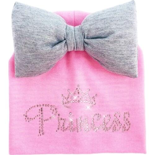 Toddler Kids childrens hat blingbling baby cotton Princess big large bow tie hat caps beanie for girls Butterfly Knot Melamed