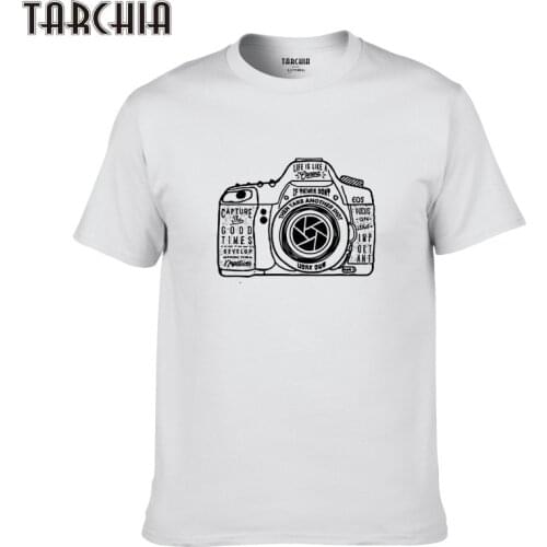 TARCHIA 2021 New Tees Summer Men Brand Short Sleeve Boy Fashion t-shirt Cotton Casual Camera Homme Print Tshirt T Plus Tops