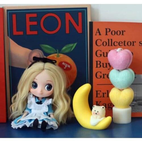 Fancy Candle Silicone Mold Moon Shape Banana Boat Design Bear Decoration Candle Mold DIY Aromatherapy Candle Making