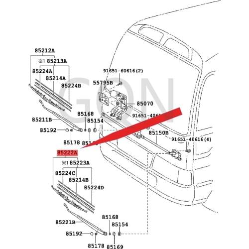 Left front wiper wiper blade 1993-Toy ota COASTER Left and right wiper blades Front wiper blade Wiper strip wiper wiper