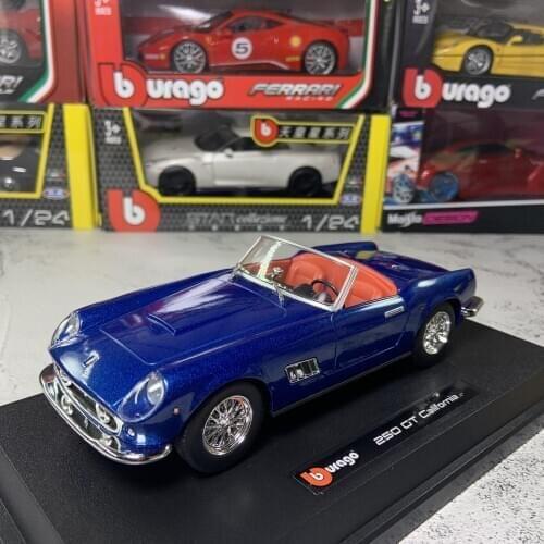 Bburago 1:24 Ferrari 250GT blue Car Model Die-casting Metal Model Children Toy Boyfriend Gift Simulated Alloy Car Collection