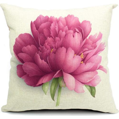 Fashion European Village Style Houseware Decor Cojines Floral Printed Sofa Pillow Throw Linen Cotton Pillow Cushion Almofadas