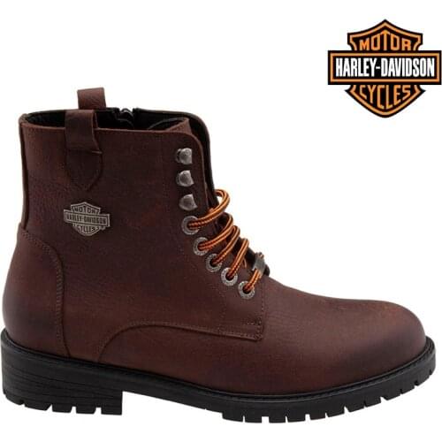 Harley Davidson Boots For Men original MAN YT Brown genuine leather winter thick bottom daily waterproof motorcycle Boots