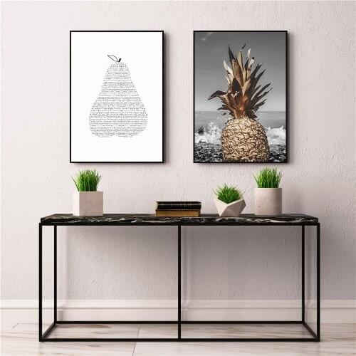 Nordic Line Simple Painting Pear Pineapple Fruit Poster Modern Printing Wall Art Picture Home Decor Canvas Posters