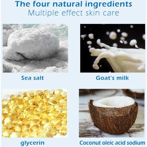 Newest Sea Salt Soap Pimple Acne Treatment Goat Milk Moisturizing Face Cleaning Soap