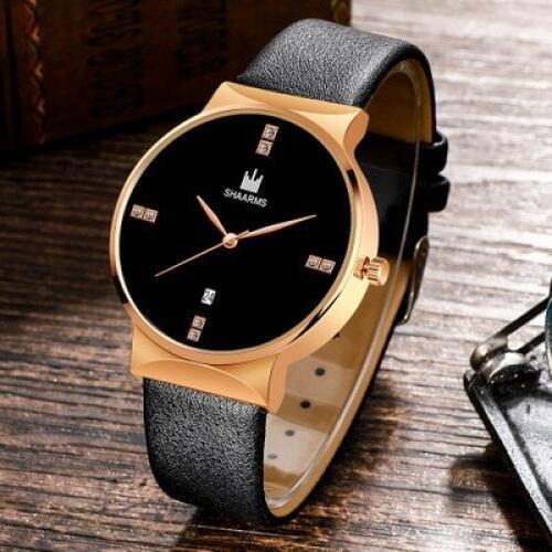 2019 New Sport Watches Mens Slim Watches Leather Strap Quartz Watch men Gold Wristwatch For Men Relogio Masculino Watches Watch