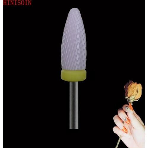 PINK-20PCS- Ceramic Nail Drill Bit - Flame Bit - (2044.060)