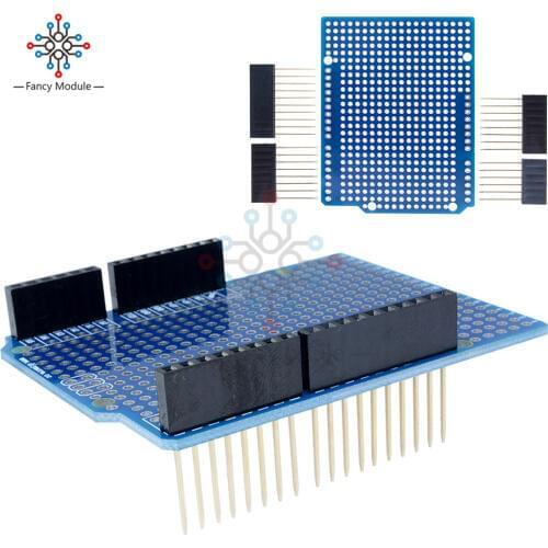 Prototype PCB Board For Arduino UNO R3 ATMEGA328P Shield Board Breadboard Protoshield DIY FR-4 2.54mm Pitch 2mm Pitch Hole One