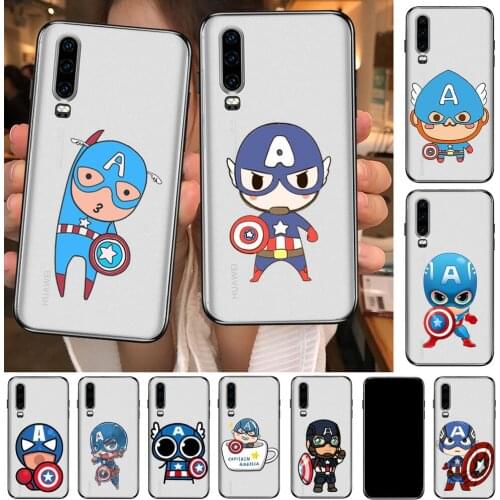 Marvel cartoon captain America Anime Transparent Clear Phone Case For Huawei Honor 20 10 9 8A 7 5T X Pro Lite 5G Etui Coque H