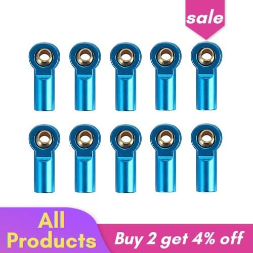 10Pcs Metal M3 Link Tie Rod End Ball Joint for 1/10 RC Car Crawler AXIAL SCX10 D90 D110 Tamiya CC01